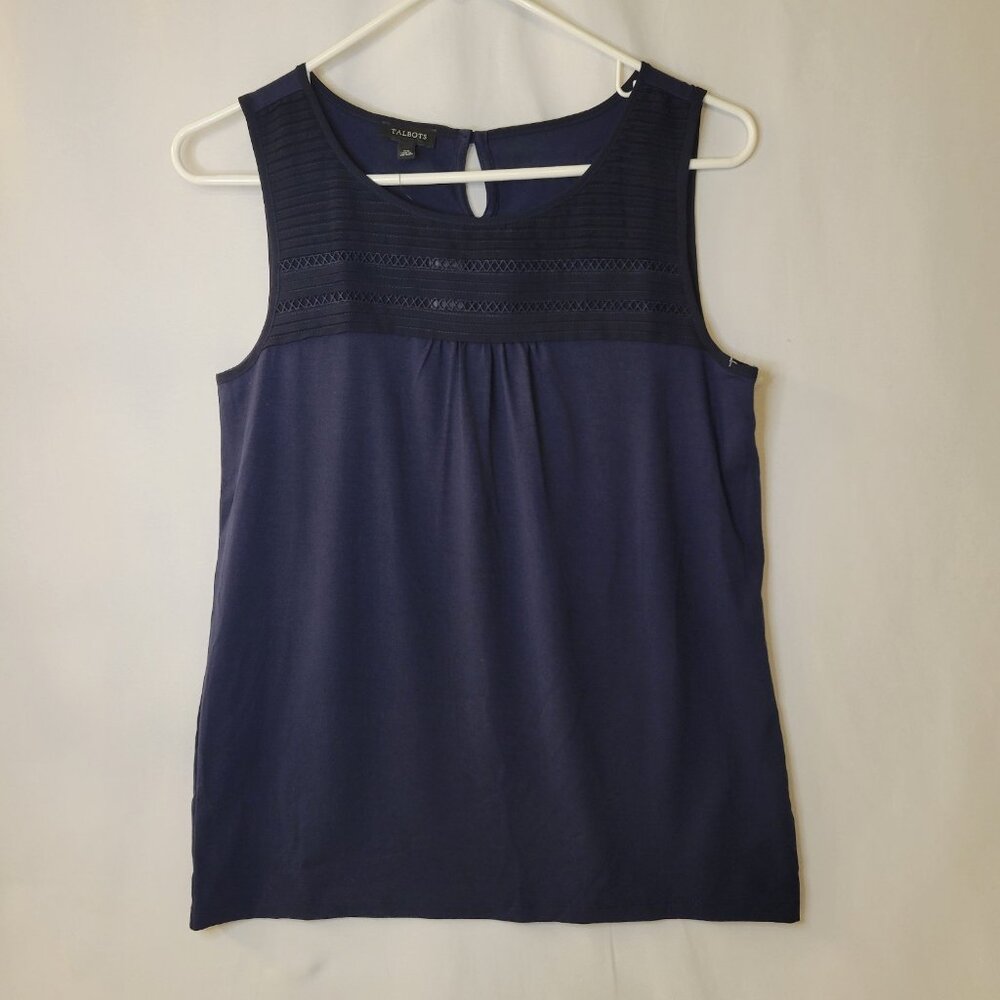 Women's Navy Sleeveless Top